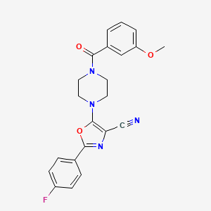 B2932407 2-(4-Fluorophenyl)-5-(4-(3-methoxybenzoyl)piperazin-1-yl)oxazole-4-carbonitrile CAS No. 903852-52-8