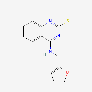molecular formula C14H13N3OS B2932474 N-(2-furylmethyl)-2-(methylsulfanyl)-4-quinazolinamine CAS No. 866138-04-7