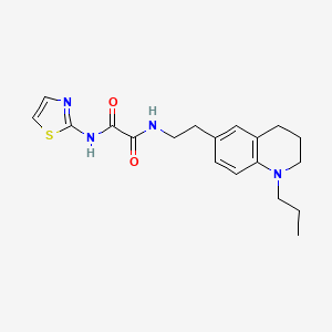 molecular formula C19H24N4O2S B2932489 N'-[2-(1-propyl-1,2,3,4-tetrahydroquinolin-6-yl)ethyl]-N-(1,3-thiazol-2-yl)ethanediamide CAS No. 955595-03-6