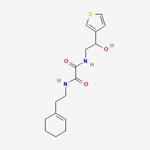 molecular formula C16H22N2O3S B2932535 N'-[2-(cyclohex-1-en-1-yl)ethyl]-N-[2-hydroxy-2-(thiophen-3-yl)ethyl]ethanediamide CAS No. 1251548-57-8
