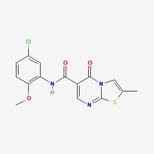 molecular formula C15H12ClN3O3S B2932553 N-(5-chloro-2-methoxyphenyl)-2-methyl-5-oxo-5H-[1,3]thiazolo[3,2-a]pyrimidine-6-carboxamide CAS No. 896341-32-5