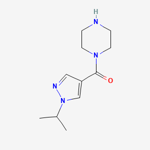 molecular formula C11H18N4O B2932600 piperazin-1-yl[1-(propan-2-yl)-1H-pyrazol-4-yl]methanone CAS No. 1780427-89-5