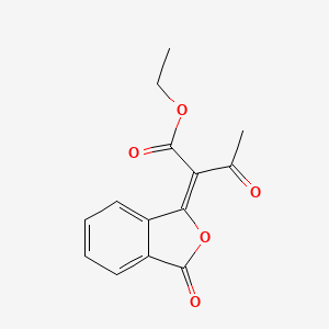 molecular formula C14H12O5 B2932601 ethyl (2E)-3-oxo-2-(3-oxo-2-benzofuran-1(3H)-ylidene)butanoate CAS No. 1164509-62-9