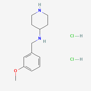 molecular formula C13H22Cl2N2O B2932630 N-(3-Methoxybenzyl)piperidin-4-amine dihydrochloride CAS No. 1233953-11-1