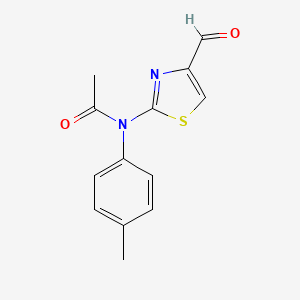 molecular formula C13H12N2O2S B2932640 N-(4-formyl-1,3-thiazol-2-yl)-N-(4-methylphenyl)acetamide CAS No. 91955-38-3