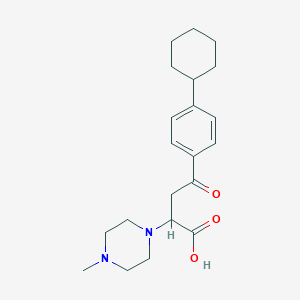 B2932660 4-(4-Cyclohexylphenyl)-2-(4-methylpiperazin-1-yl)-4-oxobutanoic acid CAS No. 306730-40-5