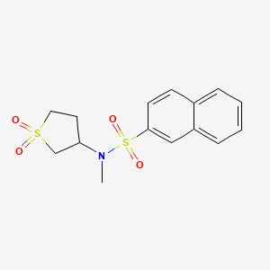molecular formula C15H17NO4S2 B2932664 N-(1,1-dioxo-1lambda6-thiolan-3-yl)-N-methylnaphthalene-2-sulfonamide CAS No. 874594-50-0
