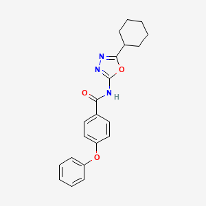molecular formula C21H21N3O3 B2932677 N-(5-cyclohexyl-1,3,4-oxadiazol-2-yl)-4-phenoxybenzamide CAS No. 922105-65-5