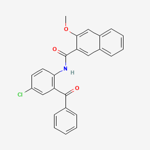 molecular formula C25H18ClNO3 B2932680 N-(2-benzoyl-4-chlorophenyl)-3-methoxynaphthalene-2-carboxamide CAS No. 313226-57-2
