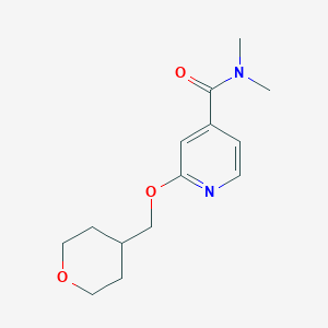 molecular formula C14H20N2O3 B2932719 N,N-dimethyl-2-[(oxan-4-yl)methoxy]pyridine-4-carboxamide CAS No. 2034364-94-6