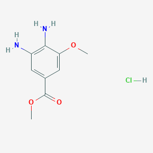 molecular formula C9H13ClN2O3 B2932736 Methyl 3,4-diamino-5-methoxybenzoate hydrochloride CAS No. 2172043-09-1