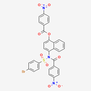 molecular formula C30H18BrN3O9S B2932780 4-(N-((4-bromophenyl)sulfonyl)-4-nitrobenzamido)naphthalen-1-yl 4-nitrobenzoate CAS No. 448199-58-4