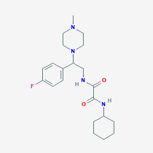 molecular formula C21H31FN4O2 B2932798 N1-cyclohexyl-N2-(2-(4-fluorophenyl)-2-(4-methylpiperazin-1-yl)ethyl)oxalamide CAS No. 906150-98-9