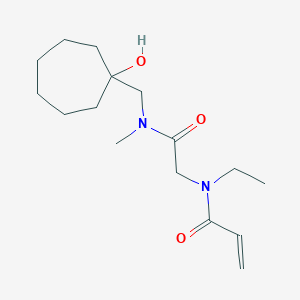 molecular formula C16H28N2O3 B2932937 N-Ethyl-N-[2-[(1-hydroxycycloheptyl)methyl-methylamino]-2-oxoethyl]prop-2-enamide CAS No. 2361860-13-9