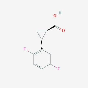 molecular formula C10H8F2O2 B2932966 (1R,2R)-2-(2,5-difluorophenyl)cyclopropane-1-carboxylic acid CAS No. 701914-06-9