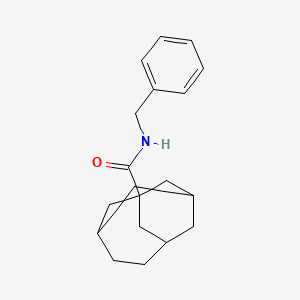 molecular formula C19H25NO B2933053 N-benzyltricyclo[4.3.1.1(3,8)]undecane-1-carboxamide CAS No. 313661-66-4