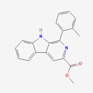 molecular formula C20H16N2O2 B2933071 methyl 1-(2-methylphenyl)-9H-beta-carboline-3-carboxylate CAS No. 374760-32-4