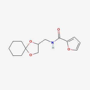 molecular formula C14H19NO4 B2933302 N-({1,4-dioxaspiro[4.5]decan-2-yl}methyl)furan-2-carboxamide CAS No. 899730-15-5