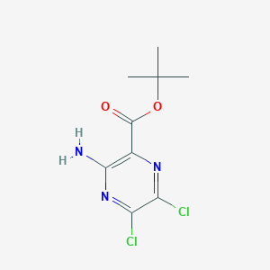 molecular formula C9H11Cl2N3O2 B2933314 Tert-butyl 3-amino-5,6-dichloropyrazine-2-carboxylate CAS No. 2248360-26-9