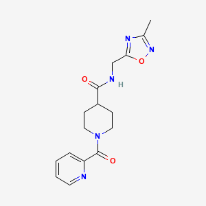 N-((3-methyl-1,2,4-oxadiazol-5-yl)methyl)-1-picolinoylpiperidine-4-carboxamide