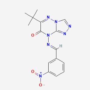 (E)-6-(tert-butyl)-8-((3-nitrobenzylidene)amino)-[1,2,4]triazolo[4,3-b][1,2,4]triazin-7(8H)-one