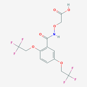 2-({[2,5-Bis(2,2,2-trifluoroethoxy)benzoyl]amino}oxy)acetic acid