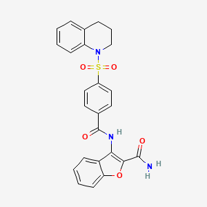 3-(4-((3,4-dihydroquinolin-1(2H)-yl)sulfonyl)benzamido)benzofuran-2-carboxamide