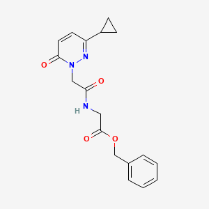 benzyl 2-(2-(3-cyclopropyl-6-oxopyridazin-1(6H)-yl)acetamido)acetate