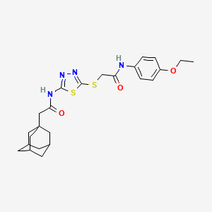 2-(1-adamantyl)-N-[5-[2-(4-ethoxyanilino)-2-oxoethyl]sulfanyl-1,3,4-thiadiazol-2-yl]acetamide