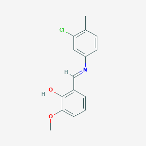 2-{(E)-[(3-chloro-4-methylphenyl)imino]methyl}-6-methoxyphenol