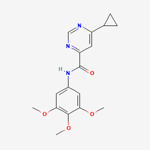 6-Cyclopropyl-N-(3,4,5-trimethoxyphenyl)pyrimidine-4-carboxamide