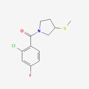 (2-Chloro-4-fluorophenyl)(3-(methylthio)pyrrolidin-1-yl)methanone