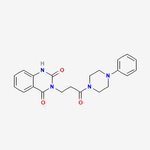 3-[3-oxo-3-(4-phenylpiperazin-1-yl)propyl]-1H-quinazoline-2,4-dione
