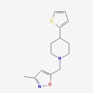 3-Methyl-5-((4-(thiophen-2-yl)piperidin-1-yl)methyl)isoxazole