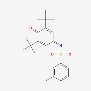 molecular formula C21H27NO3S B2933358 N-(3,5-di-tert-butyl-4-oxocyclohexa-2,5-dien-1-ylidene)-3-methylbenzene-1-sulfonamide CAS No. 86604-32-2