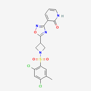 3-(5-(1-((2,4-dichloro-5-methylphenyl)sulfonyl)azetidin-3-yl)-1,2,4-oxadiazol-3-yl)pyridin-2(1H)-one