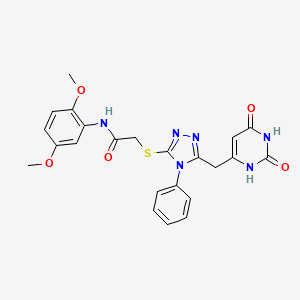 N-(2,5-dimethoxyphenyl)-2-((5-((2,6-dioxo-1,2,3,6-tetrahydropyrimidin-4-yl)methyl)-4-phenyl-4H-1,2,4-triazol-3-yl)thio)acetamide