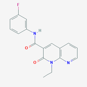 1-ethyl-N-(3-fluorophenyl)-2-oxo-1,2-dihydro-1,8-naphthyridine-3-carboxamide