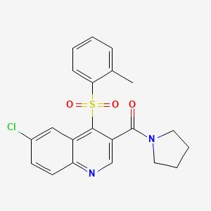 (6-Chloro-4-(o-tolylsulfonyl)quinolin-3-yl)(pyrrolidin-1-yl)methanone