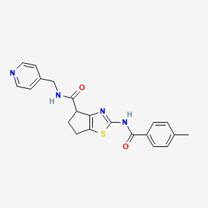 2-(4-methylbenzamido)-N-(pyridin-4-ylmethyl)-5,6-dihydro-4H-cyclopenta[d]thiazole-4-carboxamide
