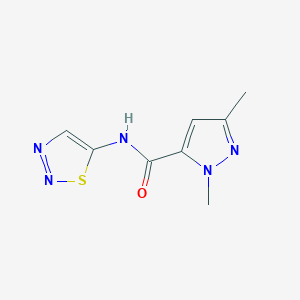 molecular formula C8H9N5OS B2933402 1,3-dimethyl-N-(1,2,3-thiadiazol-5-yl)-1H-pyrazole-5-carboxamide CAS No. 1808899-06-0