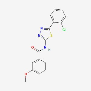 molecular formula C16H12ClN3O2S B2933414 N-[5-(2-chlorophenyl)-1,3,4-thiadiazol-2-yl]-3-methoxybenzamide CAS No. 392241-73-5