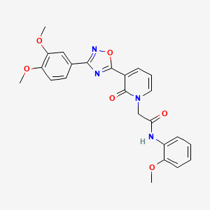 2-(3-(3-(3,4-dimethoxyphenyl)-1,2,4-oxadiazol-5-yl)-2-oxopyridin-1(2H)-yl)-N-(2-methoxyphenyl)acetamide
