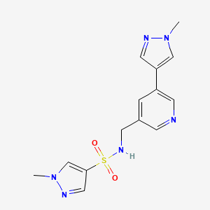 1-methyl-N-((5-(1-methyl-1H-pyrazol-4-yl)pyridin-3-yl)methyl)-1H-pyrazole-4-sulfonamide