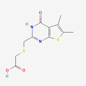 2-(((5,6-Dimethyl-4-oxo-3,4-dihydrothieno[2,3-d]pyrimidin-2-yl)methyl)thio)acetic acid