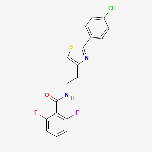 N-[2-[2-(4-chlorophenyl)-1,3-thiazol-4-yl]ethyl]-2,6-difluorobenzamide