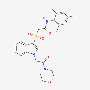 N-mesityl-2-((1-(2-morpholino-2-oxoethyl)-1H-indol-3-yl)sulfonyl)acetamide