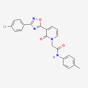 2-[3-[3-(4-chlorophenyl)-1,2,4-oxadiazol-5-yl]-2-oxopyridin-1(2H)-yl]-N-(4-methylphenyl)acetamide