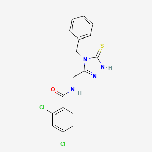 N-[(4-benzyl-5-sulfanylidene-1H-1,2,4-triazol-3-yl)methyl]-2,4-dichlorobenzamide