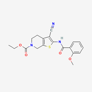 ethyl 3-cyano-2-(2-methoxybenzamido)-4,5-dihydrothieno[2,3-c]pyridine-6(7H)-carboxylate